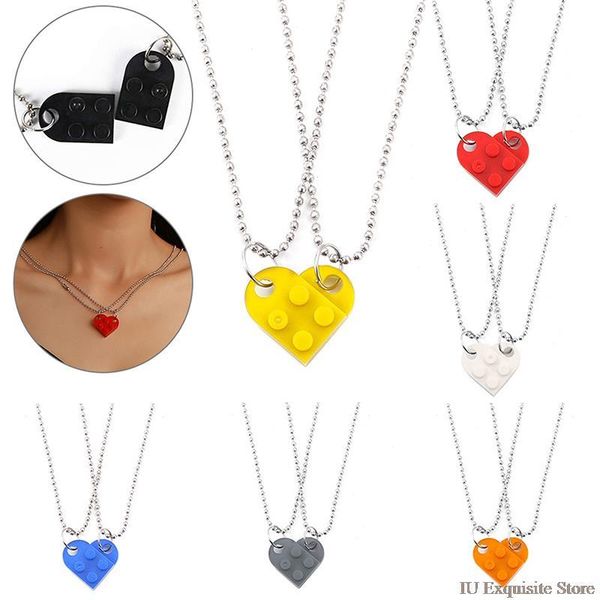 pendant necklaces 2pcs heart brick couples love necklace women men friendship, Silver
pendant necklaces 2pcs heart brick couples love necklace women men friendship, Silver