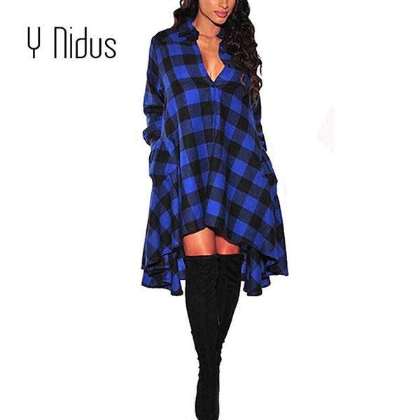 casual dresses women autumn plaids dress 2021 winter long sleeve button up irregular hem shirt spring vestidos s-xl, Black;gray
casual dresses women autumn plaids dress 2021 winter long sleeve button up irregular hem shirt spring vestidos s-xl, Black;gray