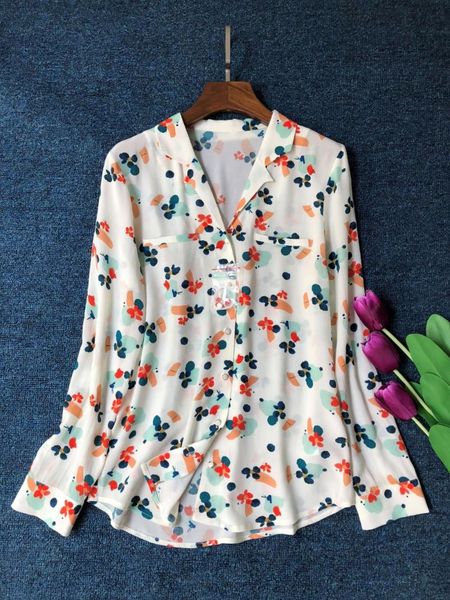 women floral print long sleeve suit collar viscose french style sweet blouse women's blouses & shirts, White
women floral print long sleeve suit collar viscose french style sweet blouse women's blouses & shirts, White