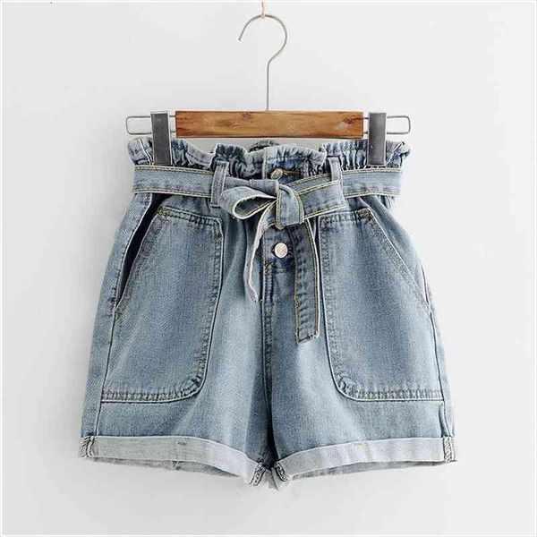 summer fashion elastic high waist denim shorts women casual sashes wide legs shorts slim loose all-match famale mw410, White;black
summer fashion elastic high waist denim shorts women casual sashes wide legs shorts slim loose all-match famale mw410, White;black