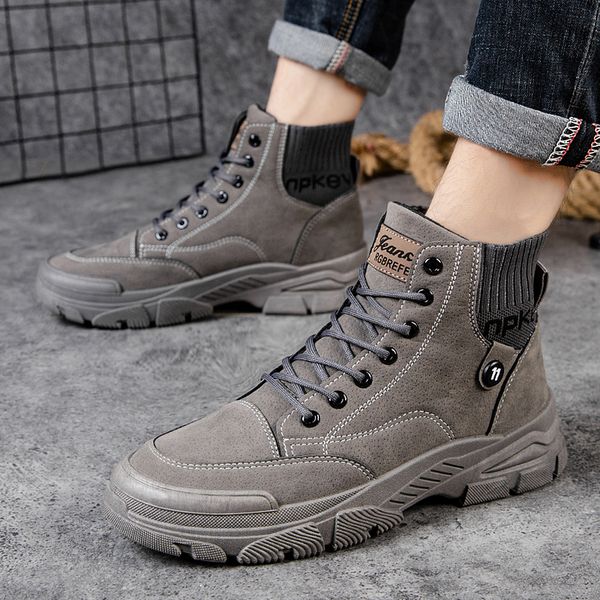 Mens Shoes 2021 New Waterproof Desert Boots Non-slip Wear-resistant High Top Casual Comfortable Light Sneakers Breathable Boots, Black
Mens Shoes 2021 New Waterproof Desert Boots Non-slip Wear-resistant High Top Casual Comfortable Light Sneakers Breathable Boots, Black