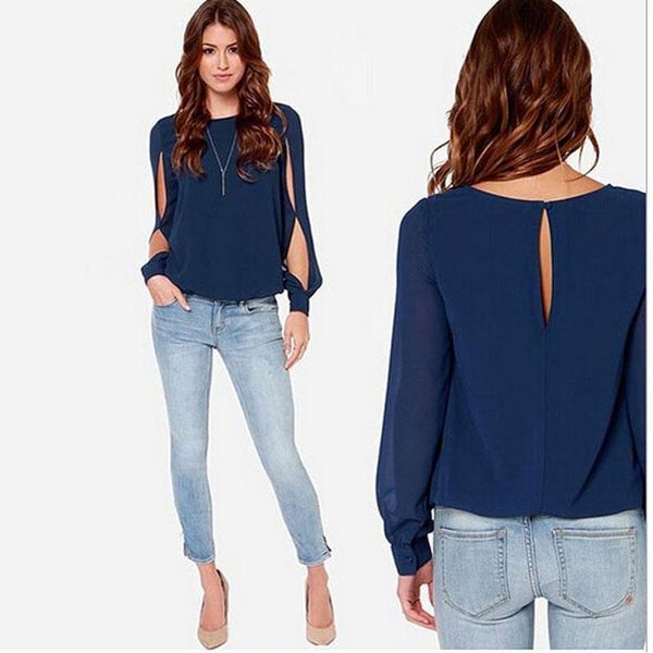 women's blouses & shirts spring summer autumn fashion chiffon soild full hollow sleeve casual women blouse big size xxxl blusa feminina, White
women's blouses & shirts spring summer autumn fashion chiffon soild full hollow sleeve casual women blouse big size xxxl blusa feminina, White