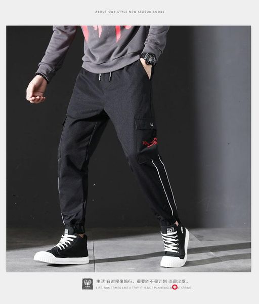 summer tooling pants male korean version of the trend loose sports feet nine-point tide brand casual straight leggings men's jeans, Blue
summer tooling pants male korean version of the trend loose sports feet nine-point tide brand casual straight leggings men's jeans, Blue