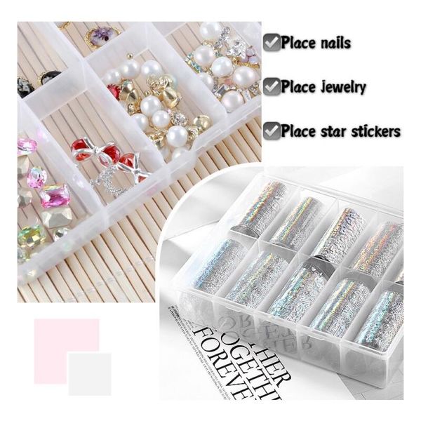 nail art kits 1pcs tool box transparent thickened pp mesh clamshell 10 grid jewelry rack starry sky sticker storage
nail art kits 1pcs tool box transparent thickened pp mesh clamshell 10 grid jewelry rack starry sky sticker storage