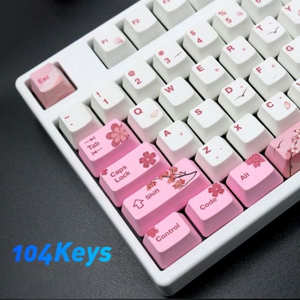 30% off 104 keys pbt pink sakura pattern keycaps replacement set keyboard accessory keyboards
30% off 104 keys pbt pink sakura pattern keycaps replacement set keyboard accessory keyboards