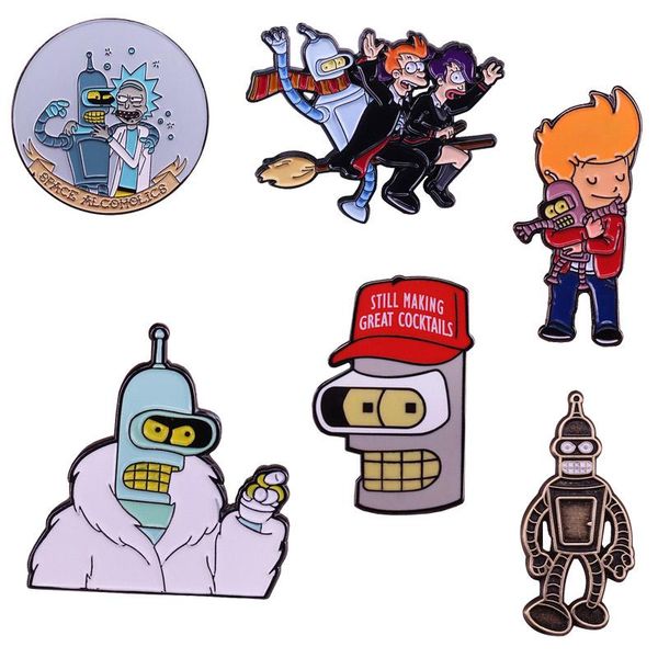 pins, brooches bender enamel pin retro combat robot brooch cute animated cartoon jewelry, Gray
pins, brooches bender enamel pin retro combat robot brooch cute animated cartoon jewelry, Gray