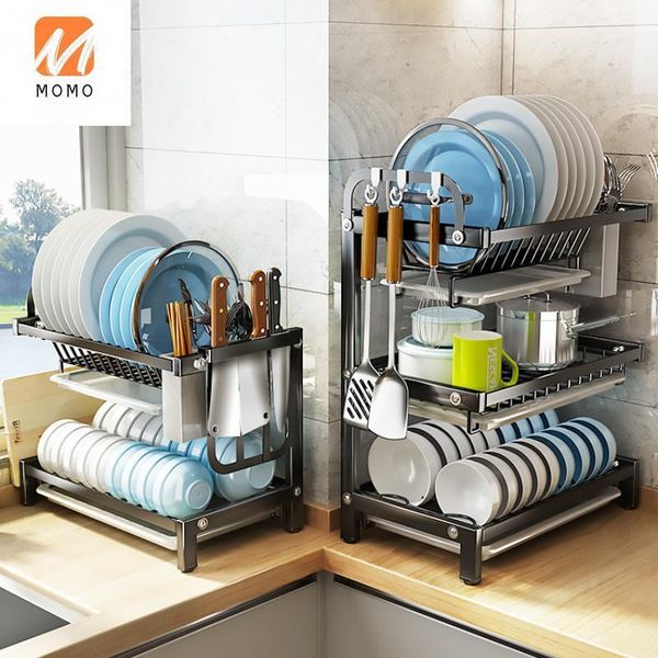 stainless steel dish rack drain kitchen shelf to dry dishes, plates, knives, supplies and chopsticks storage box bottles & jars
stainless steel dish rack drain kitchen shelf to dry dishes, plates, knives, supplies and chopsticks storage box bottles & jars