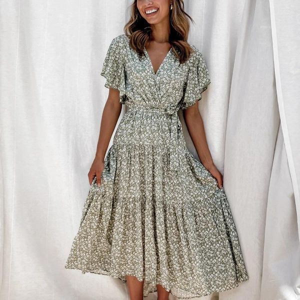 party dresses ruffle long beach dress women summer floral printed boho maxi with belt female a line butterfly short sleeve, White;black
party dresses ruffle long beach dress women summer floral printed boho maxi with belt female a line butterfly short sleeve, White;black