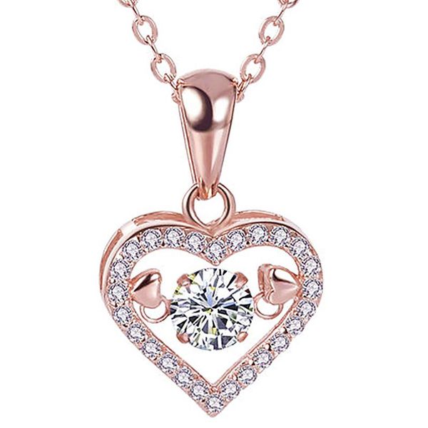 chains luxury women necklace creative smart love heart dance crystal pendant party jewelry gifts valentine's day gift, Silver
chains luxury women necklace creative smart love heart dance crystal pendant party jewelry gifts valentine's day gift, Silver
