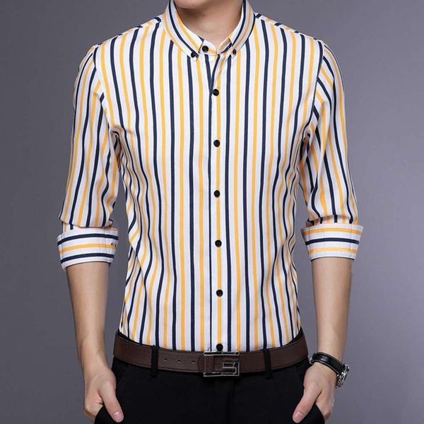 men's casual shirts shirt autumn cotton long sleeve fashion leisure color stripe british trend slim men's wear ggyg 1tim, White;black
men's casual shirts shirt autumn cotton long sleeve fashion leisure color stripe british trend slim men's wear ggyg 1tim, White;black
