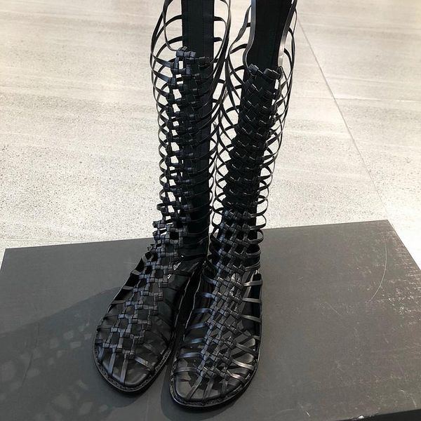 sandals 2021 summer women leather woven net cool boots flat hollow outs women's roman high black shoes sandalias
sandals 2021 summer women leather woven net cool boots flat hollow outs women's roman high black shoes sandalias