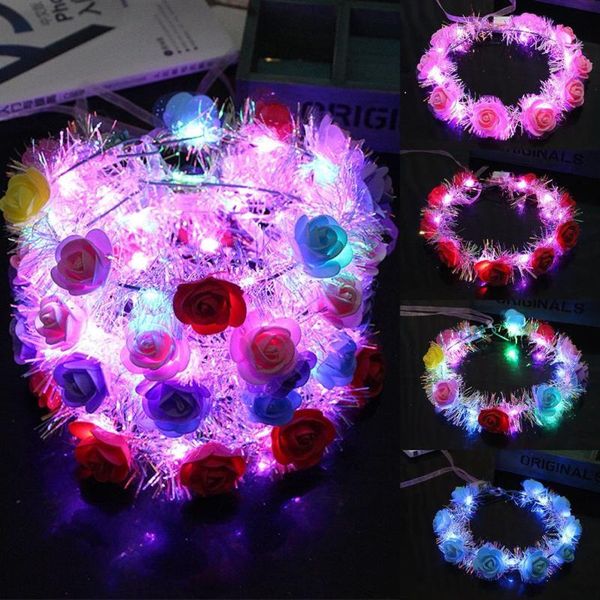 party decoration 2021 flower tinsel led flashing headband women girls glow wreath hair accessories halloween wedding supplies
party decoration 2021 flower tinsel led flashing headband women girls glow wreath hair accessories halloween wedding supplies