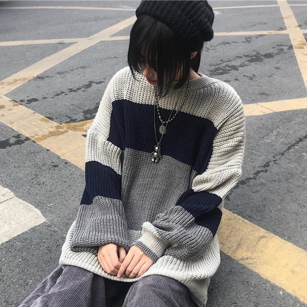 women's sweaters casual style knitted loose pullovers clothing fashion brand hipster ulzzang spring autumn oversize o-neck, White;black
women's sweaters casual style knitted loose pullovers clothing fashion brand hipster ulzzang spring autumn oversize o-neck, White;black