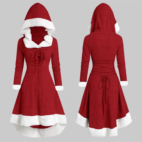 women's hoodies & sweatshirts est christmas hood lace up midi dress pullover with irregular hem and long sleeves, Black
women's hoodies & sweatshirts est christmas hood lace up midi dress pullover with irregular hem and long sleeves, Black