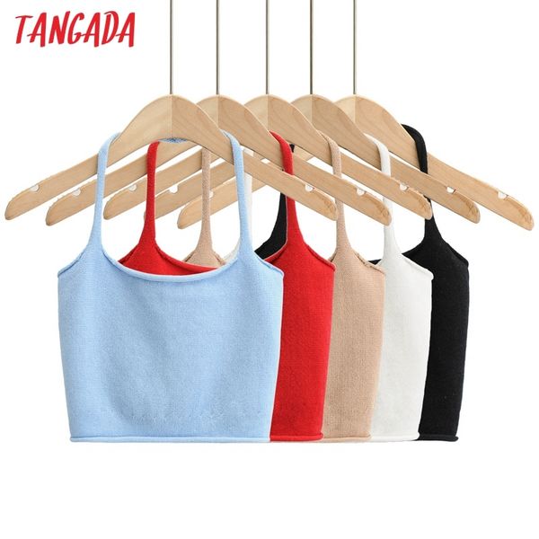 women knit halter camis crop spaghetti strap sleeveless backless short shirts female casual solid 4p55 210416, White
women knit halter camis crop spaghetti strap sleeveless backless short shirts female casual solid 4p55 210416, White