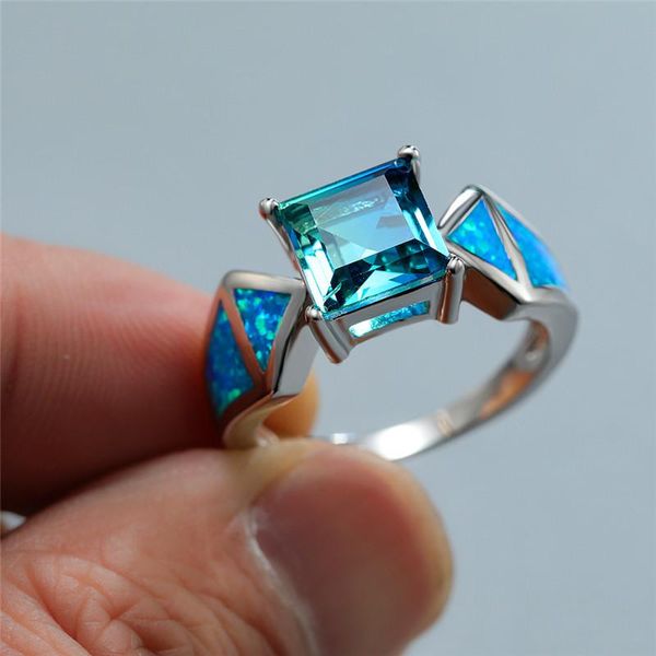 wedding rings cute female blue fire opal stone ring vintage silver color for women promise small love engagement, Slivery;golden
wedding rings cute female blue fire opal stone ring vintage silver color for women promise small love engagement, Slivery;golden