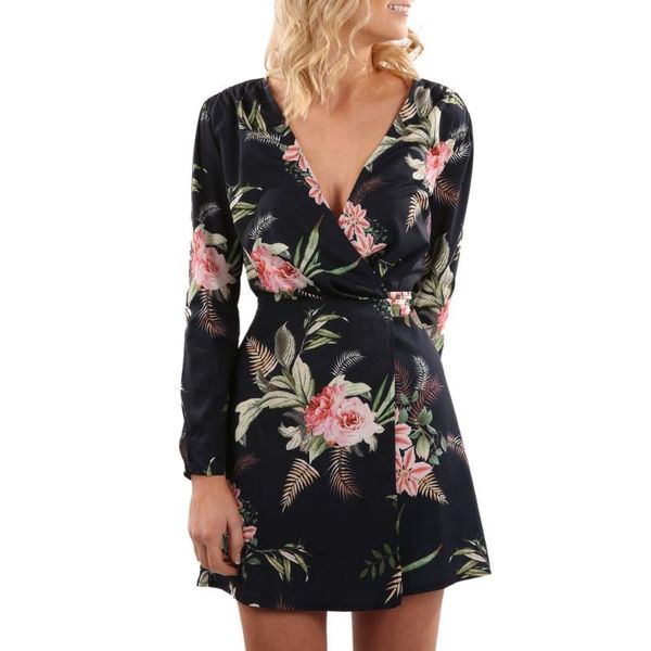 women casual printing v collar dress long sleeve mini party vestido festa vintage dresses brazil elbise, Black;gray
women casual printing v collar dress long sleeve mini party vestido festa vintage dresses brazil elbise, Black;gray