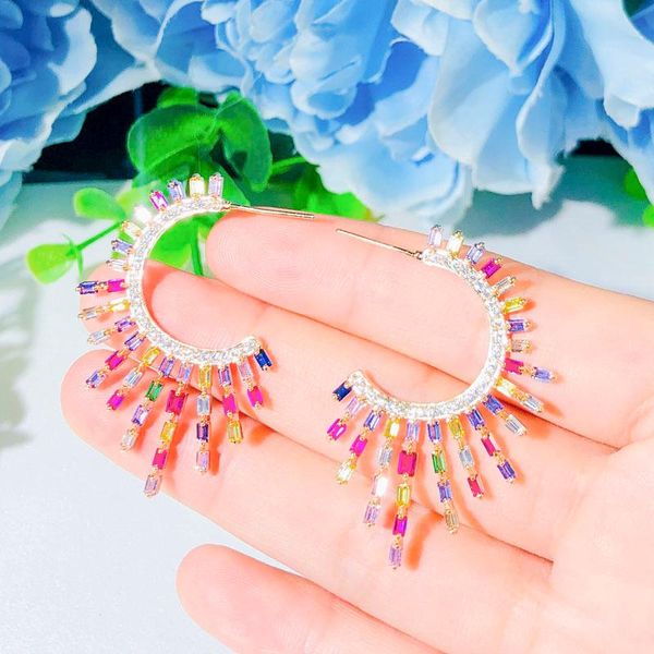 dangle & chandelier qoolady unique design geometric multicolor rainbow cubic zirconia c shape earrings for women boho wedding party jewelry, Silver
dangle & chandelier qoolady unique design geometric multicolor rainbow cubic zirconia c shape earrings for women boho wedding party jewelry, Silver
