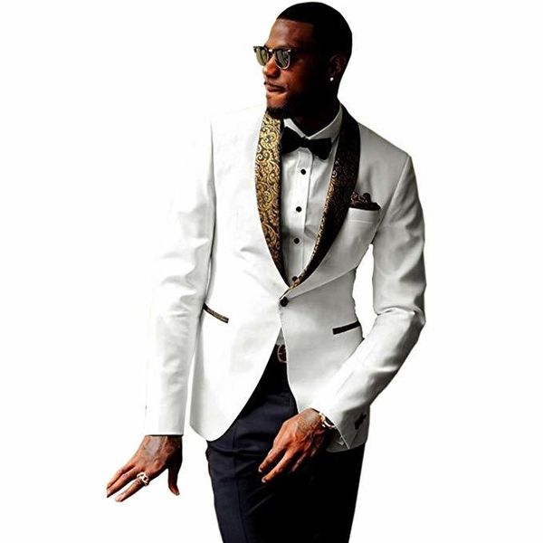 men's suits & blazers style groomsmen white groom tuxedos shawl pattern lapel men wedding man bridegroom blazer (jacket + pants ti, White;black
men's suits & blazers style groomsmen white groom tuxedos shawl pattern lapel men wedding man bridegroom blazer (jacket + pants ti, White;black