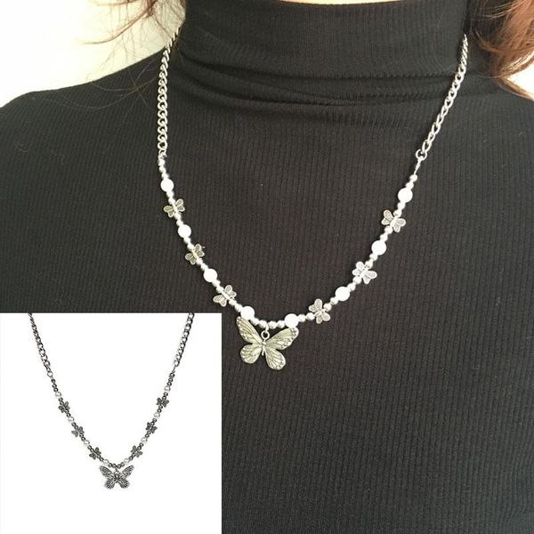 chains pearl butterfly necklace choker hip hop gifts chain pendant clavicle jewelry, Silver
chains pearl butterfly necklace choker hip hop gifts chain pendant clavicle jewelry, Silver