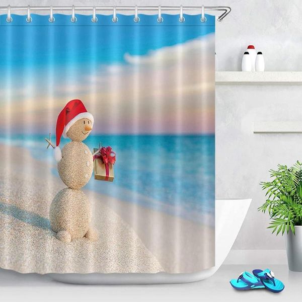 tropical christmas shower curtain with 12 hooks sand snowman on beach scene bath accessories waterproof fabric bathroom decor curtains
tropical christmas shower curtain with 12 hooks sand snowman on beach scene bath accessories waterproof fabric bathroom decor curtains