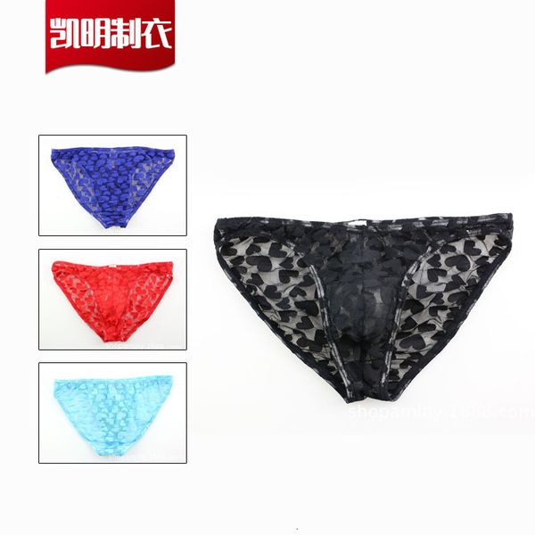 men's underwear transparent heart jacquard breathable fashion briefs, Black;white 
men's underwear transparent heart jacquard breathable fashion briefs, Black;white