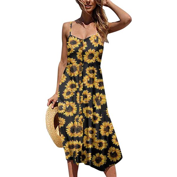 casual dresses women bohemian long dress sunflowers printing sleeveless v-neck midi vintage summer beach sundress kobieta sukienka, Black;gray
casual dresses women bohemian long dress sunflowers printing sleeveless v-neck midi vintage summer beach sundress kobieta sukienka, Black;gray