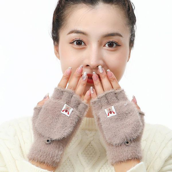 five fingers gloves fashion women fawn wool knitted flip cap half fingerless glove solid color winter thicken warmer touch screen work, Blue;gray
five fingers gloves fashion women fawn wool knitted flip cap half fingerless glove solid color winter thicken warmer touch screen work, Blue;gray