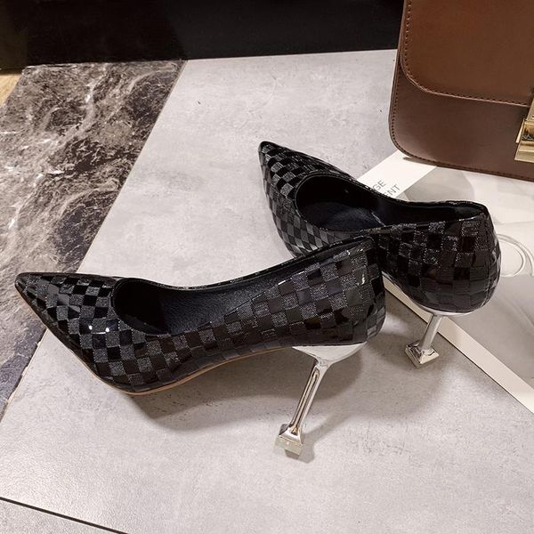 dress shoes women high heels single female high-quality leather office thin spring pointed toe wedding party woman w37-14, Black
dress shoes women high heels single female high-quality leather office thin spring pointed toe wedding party woman w37-14, Black