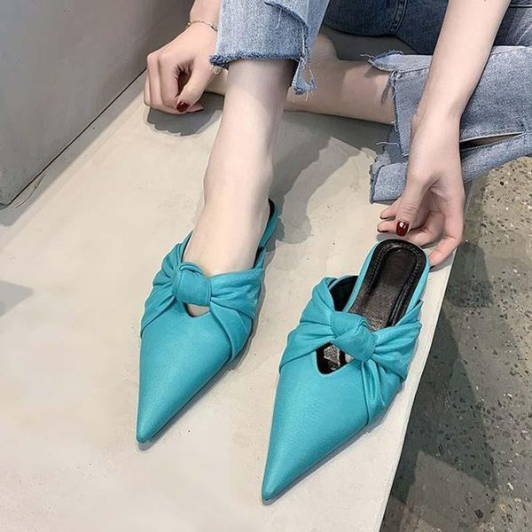 slippers 2021 fashion slik woman's mules pointed toe butterfly knot shallow lady flats slip on sandals women korean style casual slides, Black
slippers 2021 fashion slik woman's mules pointed toe butterfly knot shallow lady flats slip on sandals women korean style casual slides, Black