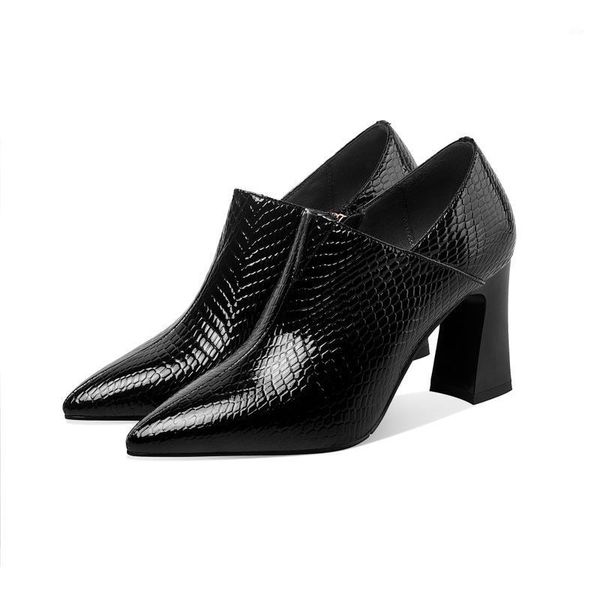 boots women's shoes pointed point thick heel high heels zipper snake pattern versatile fashion deep mouth single woman1, Black
boots women's shoes pointed point thick heel high heels zipper snake pattern versatile fashion deep mouth single woman1, Black