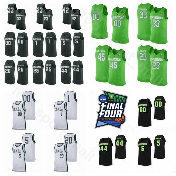ncaa college state spartans 5 cassius winston jersey custom final four basketball 1 joshua langford 20 matt mcquaid 44 nick ward, Black
ncaa college state spartans 5 cassius winston jersey custom final four basketball 1 joshua langford 20 matt mcquaid 44 nick ward, Black