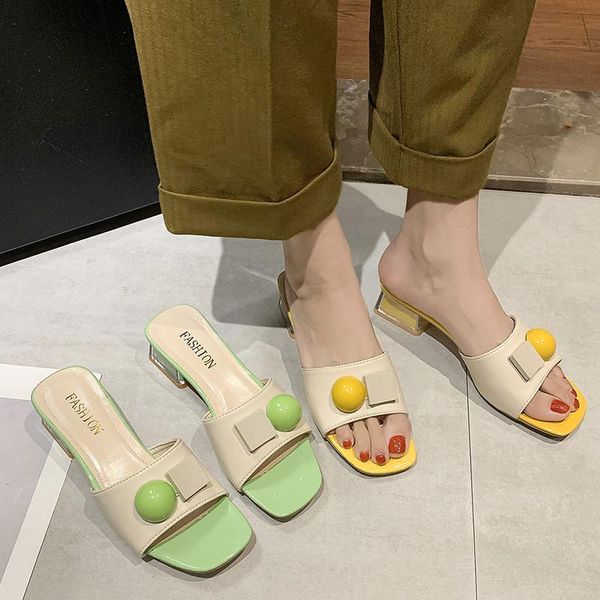 slippers open-toe thick-heeled high-heeled slipper pearl back wild women's shoes summer half support vc013 cp1f, Black
slippers open-toe thick-heeled high-heeled slipper pearl back wild women's shoes summer half support vc013 cp1f, Black