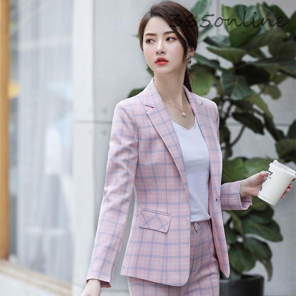 fabric elegant pink plaid formal uniform designs pantsuits with pants and jackets women business suits blazers set women's two, White
fabric elegant pink plaid formal uniform designs pantsuits with pants and jackets women business suits blazers set women's two, White