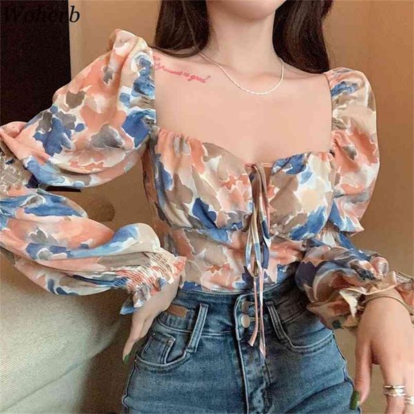 floral print puff sleeve sweet korean cropped blouses women clothing vintage spring summer shirts slim blusas 210519, White
floral print puff sleeve sweet korean cropped blouses women clothing vintage spring summer shirts slim blusas 210519, White