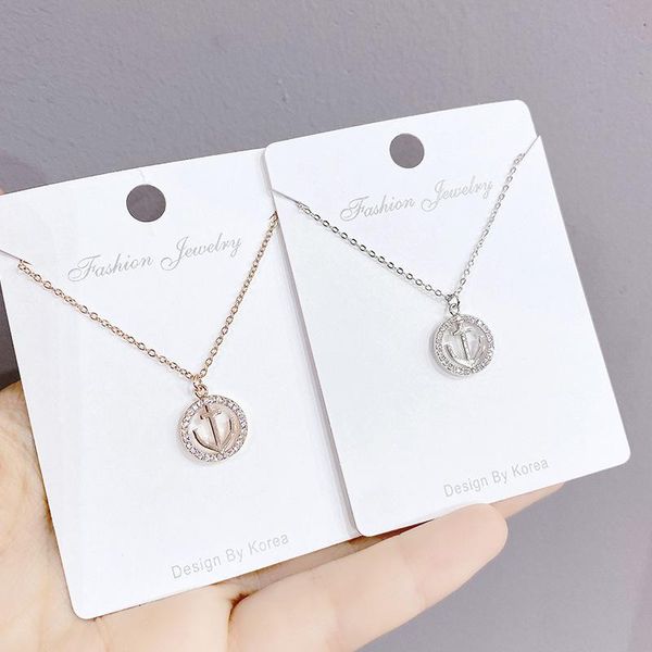 chains european and american navy style full diamond boat anchor necklace women's clavicle chain jewelry ornament, Silver
chains european and american navy style full diamond boat anchor necklace women's clavicle chain jewelry ornament, Silver