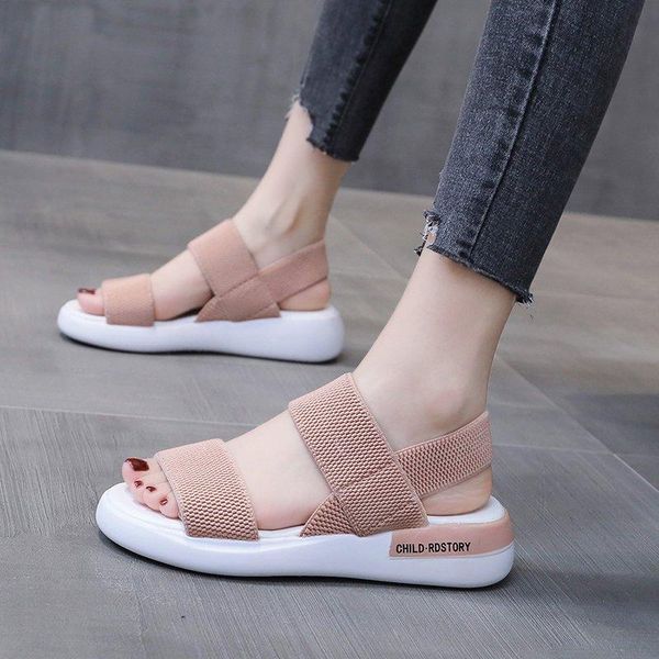 sandals women 2021 summer style korean thick-soled elastic band casual open-toed sandy beach women's shoes, Black
sandals women 2021 summer style korean thick-soled elastic band casual open-toed sandy beach women's shoes, Black