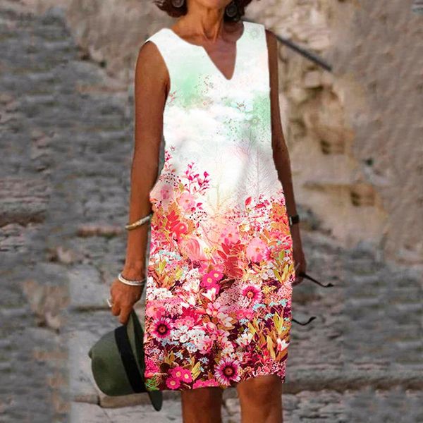 casual dresses floral printing for women summer loose sleeveless tank dress bohemian vestidos mujer verano 2021 robe, Black;gray
casual dresses floral printing for women summer loose sleeveless tank dress bohemian vestidos mujer verano 2021 robe, Black;gray