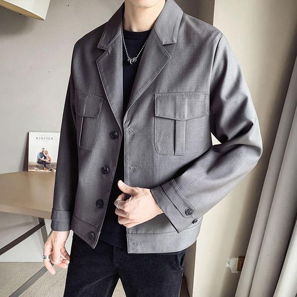 spring and autumn youth korean style three-dimensional pocket single-breasted suit fashion casual men's suits & blazers, White;black
spring and autumn youth korean style three-dimensional pocket single-breasted suit fashion casual men's suits & blazers, White;black