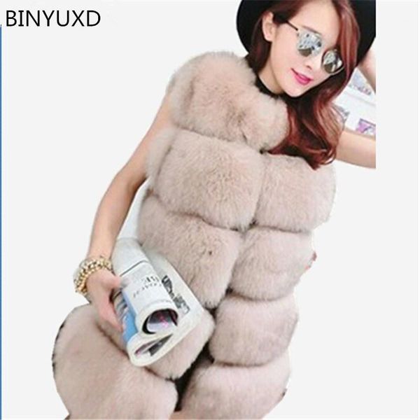 women's fur & faux binyuxd vest winter warm long women furry slim woman fake plus size vests, Black
women's fur & faux binyuxd vest winter warm long women furry slim woman fake plus size vests, Black