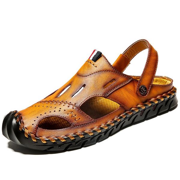 sandals vastwave summer cow leather men's beach shoes handmade outdoor casual man soft luxury hollow sandalias, Black
sandals vastwave summer cow leather men's beach shoes handmade outdoor casual man soft luxury hollow sandalias, Black