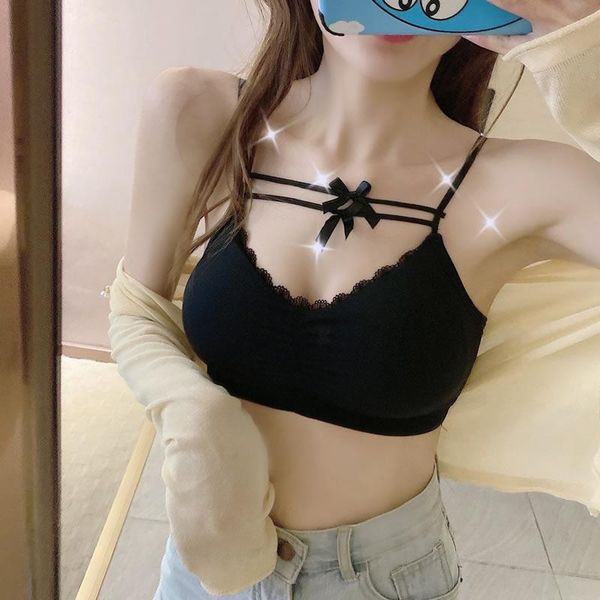 cute tube women summer halter strap crop for sweet girls y2k fashion lace trim kawaii cami solid womens women's tanks & camis, White
cute tube women summer halter strap crop for sweet girls y2k fashion lace trim kawaii cami solid womens women's tanks & camis, White