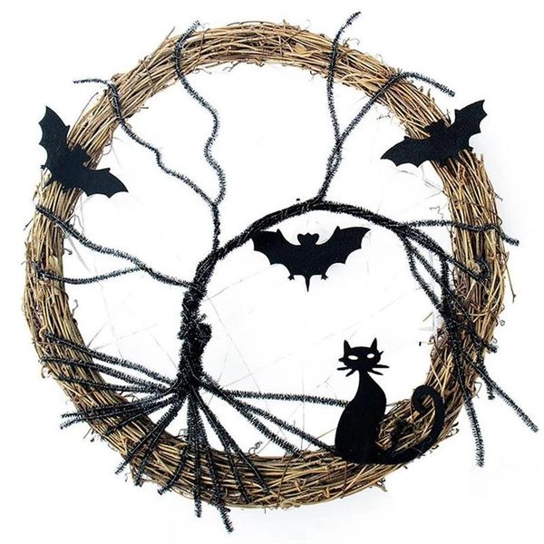 novelty items with light glowing rattan wreath door decor glow in the dark knocker bat halloween home decoration
novelty items with light glowing rattan wreath door decor glow in the dark knocker bat halloween home decoration
