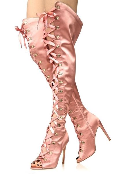 boots sestito 2021 women silk lace-up high heels over-the-kne girls peep toe metal buckle sandals female solid, Black
boots sestito 2021 women silk lace-up high heels over-the-kne girls peep toe metal buckle sandals female solid, Black