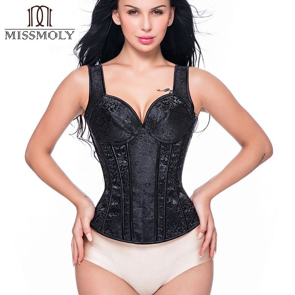 women steampunk steel boned zipper back body bustier overbust corset women waist cincher corsets black plus size s-6xl
women steampunk steel boned zipper back body bustier overbust corset women waist cincher corsets black plus size s-6xl