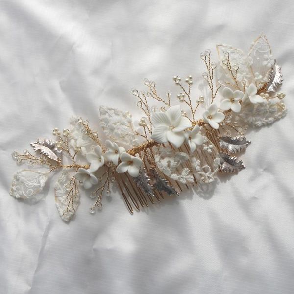 hair clips & barrettes lace leaf bridal comb ceramic floral wedding crown piece handmade pearls jewelry women accessories, Golden;silver
hair clips & barrettes lace leaf bridal comb ceramic floral wedding crown piece handmade pearls jewelry women accessories, Golden;silver