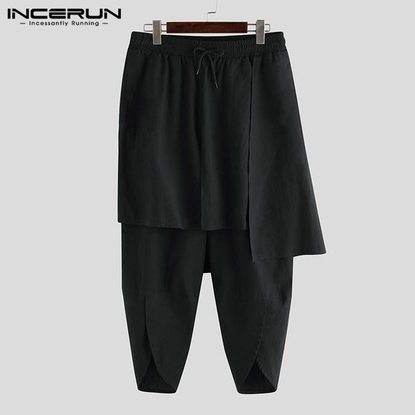 men's pants men harem plain streetwear punk joggers elastic waist skirts trousers loose casual cotton irregular incerun 2021, Black
men's pants men harem plain streetwear punk joggers elastic waist skirts trousers loose casual cotton irregular incerun 2021, Black