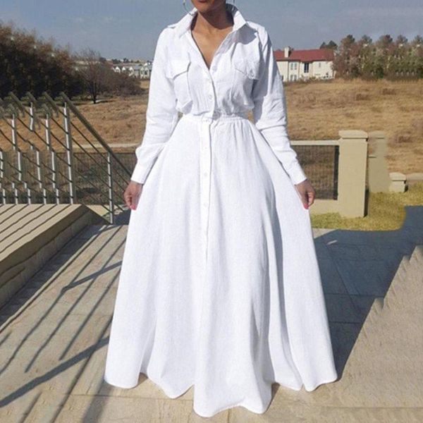 casual dresses white long shirts dress plus size a line autumn african women maxi robe femme vestiods daily vestidos gown, Black;gray
casual dresses white long shirts dress plus size a line autumn african women maxi robe femme vestiods daily vestidos gown, Black;gray