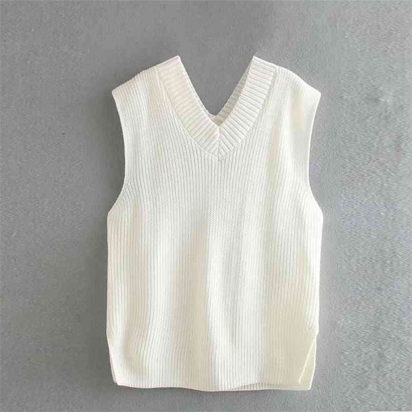 women autumn solid vest sweaters sleeveless v-neck loose knitted pullovers female casual waistcoats sweater clothing 210513, White;black
women autumn solid vest sweaters sleeveless v-neck loose knitted pullovers female casual waistcoats sweater clothing 210513, White;black