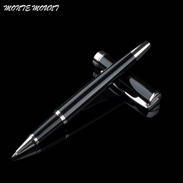 silver clip matte black rollerball pen 0.5mm ink pens with luxury metal ballpoint, Blue;orange
silver clip matte black rollerball pen 0.5mm ink pens with luxury metal ballpoint, Blue;orange